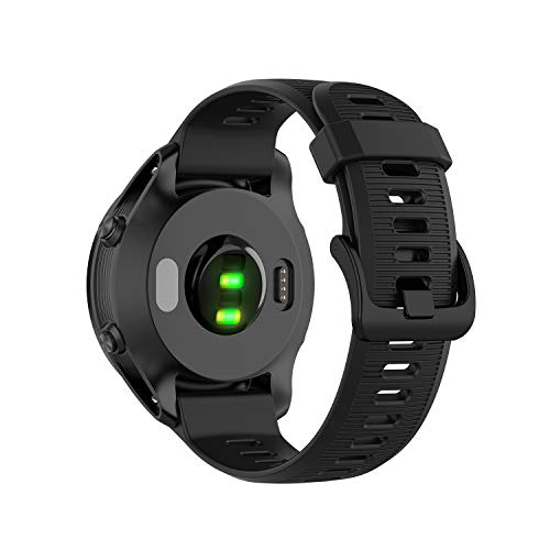 Huabao Correa de Silicona para Garmin Forerunner 935/Forerunner 945/Approach S60/Garmin Fenix 5 (Negro)