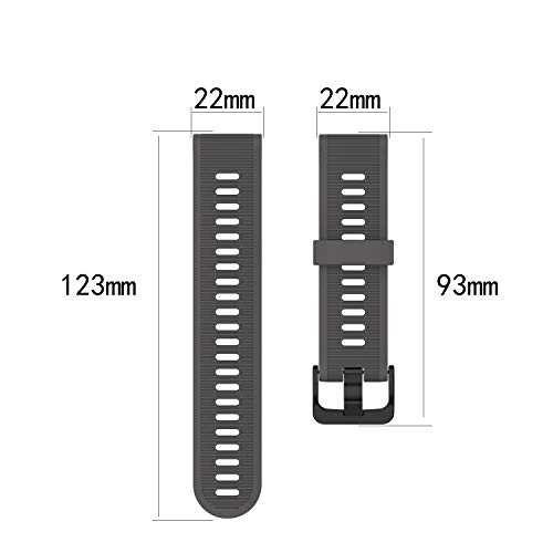 Huabao Correa de Silicona para Garmin Forerunner 935/Forerunner 945/Approach S60/Garmin Fenix 5 (Negro)