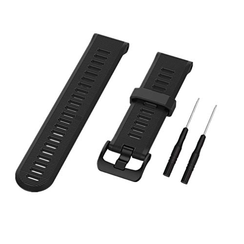 Huabao Correa de Silicona para Garmin Forerunner 935/Forerunner 945/Approach S60/Garmin Fenix 5 (Negro)