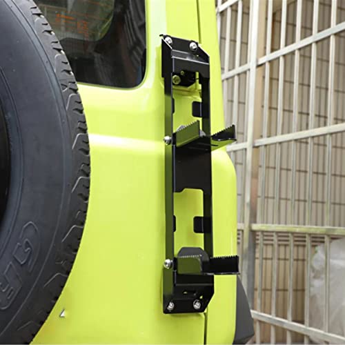HUAQIEMI Apto para Suzuki Jimny 2019-2021 bisagra de Puerta Trasera pie de Escalada Pedal de Descanso de Hierro Negro Exterior Accesorios de automóvil