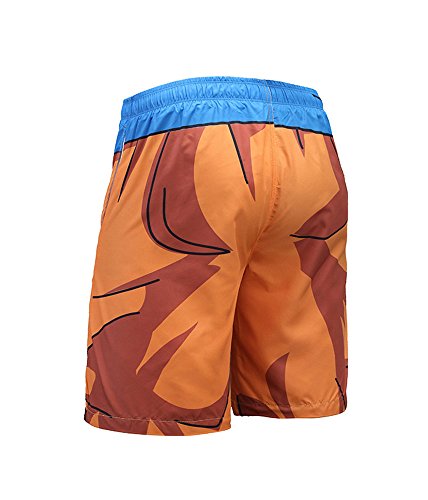 Huateng Pantalones Cortos de Malla de Secado rápido para Hombres con Estampado 3D Pantalones Cortos de Playa con baño de natación