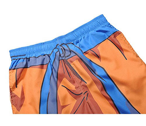 Huateng Pantalones Cortos de Malla de Secado rápido para Hombres con Estampado 3D Pantalones Cortos de Playa con baño de natación