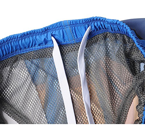 Huateng Pantalones Cortos de Malla de Secado rápido para Hombres con Estampado 3D Pantalones Cortos de Playa con baño de natación