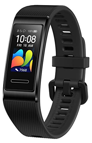 HUAWEI Band 4 Pro - Pulsera de actividad con pantalla AMOLED de 0.95 pulgadas, monitorización continua con TruSeen 3.5 24/7, monitoreo del sueño, GPS incorporado, 5 ATM, color graphite black