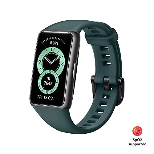 Huawei Band 6 - Pulsera de actividad con monitorización de Oxígeno en sangre (SpO2) 24horas, Pantalla FullView de 1.47 pulgadas, Batería para dos semanas, Análisis de frecuencia cardiaca