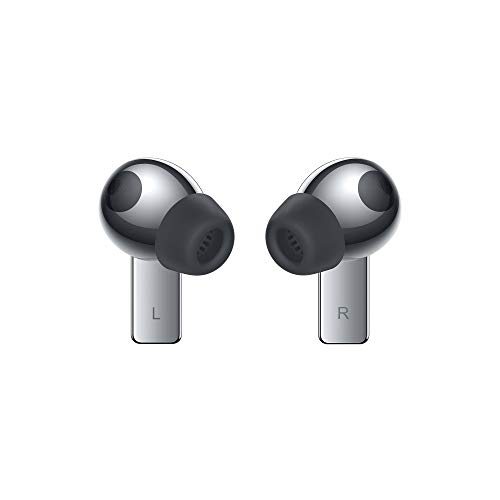 HUAWEI FreeBuds Pro - Auriculares inalámbricos Bluetooth con cancelación inteligente de ruido, sistema de 3 micrófonos, carga inalámbrica rápida, Plata, Pequeño