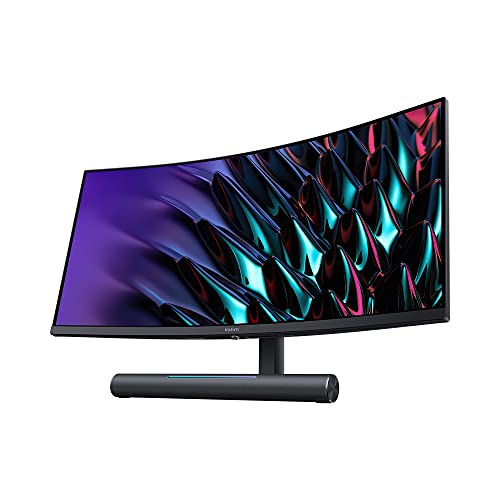 HUAWEI MateView GT 34'' Monitor curvo ultra ancho 1500R, 165Hz, 21:9 WQHD 3440x1440, 3K+, LCD integra barra de sonido con doble altavoz de 5W y control de volumen táctil, Microfonos duales 360º,Negro