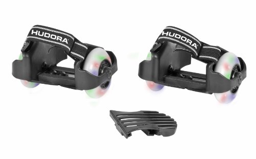 Hudora 22007 Bold Buddy's - Ruedas para Colocar en los Zapatos, Color Blanco y Negro
