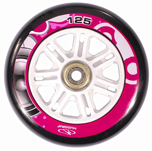 Hudora 69560160 Big Wheel Scooter 125 mm, Kinder Scooter Kinder Roller, Pink, 14742