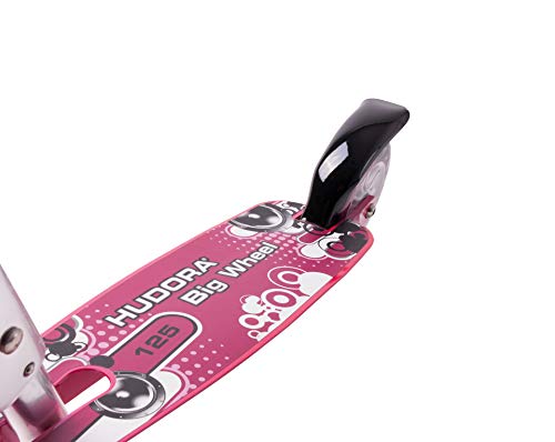 Hudora 69560160 Big Wheel Scooter 125 mm, Kinder Scooter Kinder Roller, Pink, 14742