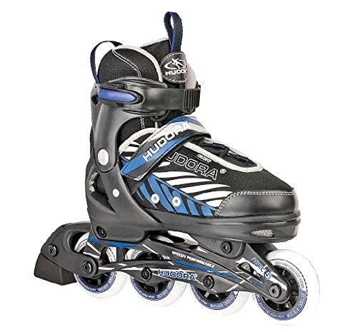 Hudora Kinderinliner Leon - Patines en línea, color negro/azul, talla L