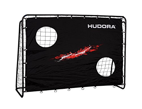 Hudora Trainer mit Torwand-Fußball-Tor Garten-76923 fútbol con Pared de portería, Unisex Adulto, Edición estándar, Talla única