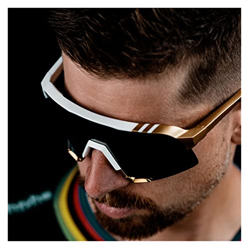 HUGMIN Gafas De Ciclismo, Ciclismo Gafas de Sol Polarizadas Hombres al Aire Libre Mujeres Deportes Ciclismo Vidrios Peter Sagan Bicicleta Gafas de Bicicletas Glasses TR90 (Color : Color 2)