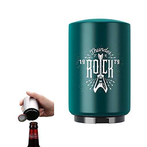 HUICHENG Abridor de Cerveza Automático Abrebotellas de Acero Inoxidable Abridor de Botellas Magnético Abrebotellas de Cerveza Un Segundo para Abrir la Tapa(Rock-1)