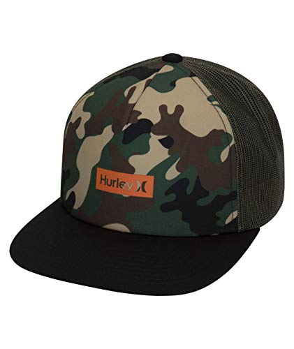 Hurley M Printed Square Trucker Gorra, Hombre, Spruce Fog, 1SIZE