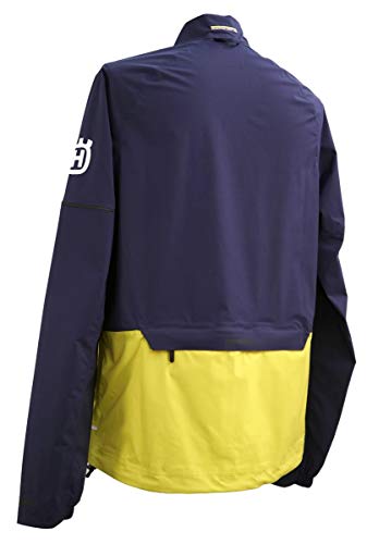 Husqvarna Chaqueta impermeable amarilla azul talla S