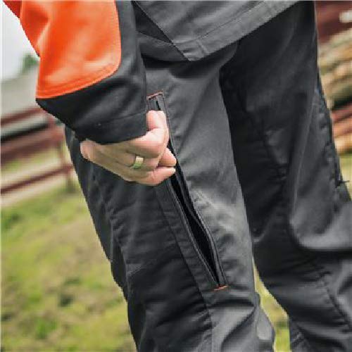 Husqvarna Classic 20A Chainsaw protective pants Gris, Naranja - Pantalones protectores (Chainsaw protective pants, Gris, Naranja, Monótono, Poliéster, EUE, Class 1 (20 m/s))