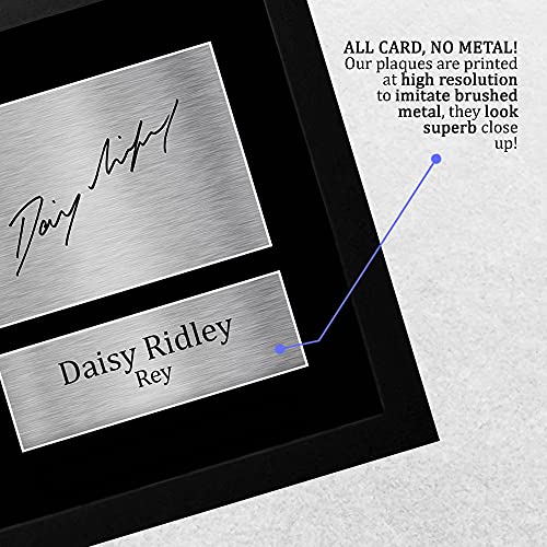 HWC Trading Daisy Ridley A4 Enmarcado Regalo De Visualización De Fotos De Impresión De Imagen Impresa Autógrafo Firmado por Star Wars Rey Los Aficionados Al Cine