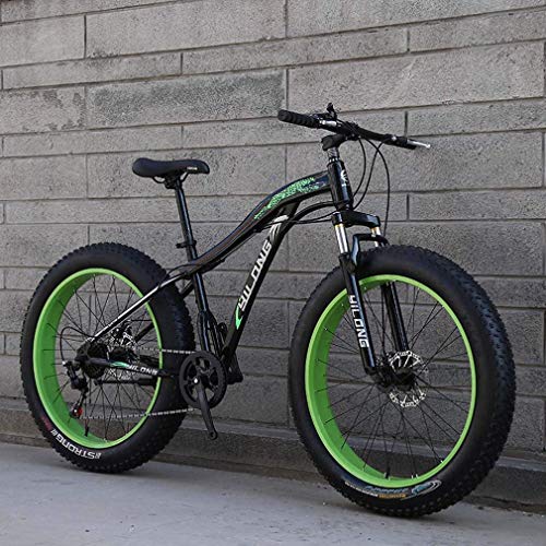 HYCy Fat Tire Mountain Bike Hombres,26 Pulgadas Bicicleta De Nieve para Adultos,Bicis De Crucero De Doble Disco De Freno,Bicicleta De Playa,4.0 Ruedas Anchas