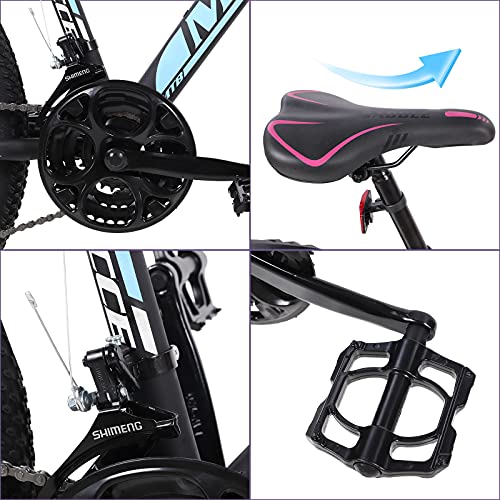 Hyhome Doblar bicicletas de montaña para adultos,26 pulgadas 3 radios ruedas 27 velocidad doble freno de disco bicicleta