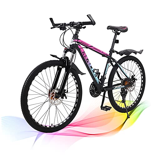 Hyhome Doblar bicicletas de montaña para adultos,26 pulgadas 3 radios ruedas 27 velocidad doble freno de disco bicicleta