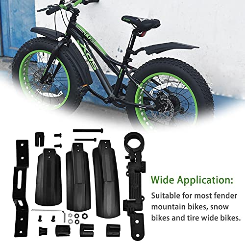 HYSJLS Nieve Bicicletas Guardabarros Fat Bike Fender 2 unids delantero trasero guardabarros para 20 pulgadas 26 pulgadas Fatbike MTB Bicicletas Ciclismo Defensas guardabarros guardabarros