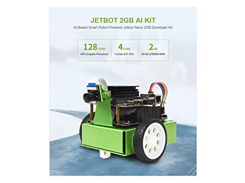 IBest JetBot 2GB AI Kit Accessories AI Smart Robot Car for NVIDIA Jetson Nano 2GB Developer Kit (Doesn'T Include 2GB Nano)