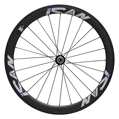 ICAN Ruedas de Carretera de Carbono 50mm Cubierta 20/24 Agujeros Shimano 10/11 V