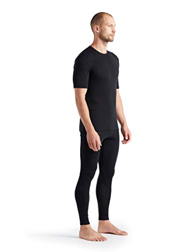 Icebreaker Mens 175 Everyday SS Crewe Camiseta Térmica para Hombre, Hombre, Black, M