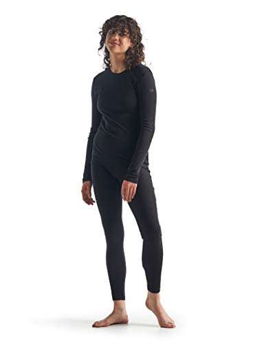 Icebreaker Wmns 175 Everyday LS Crewe Camiseta Térmica para Mujer, Black, XS
