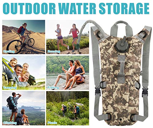 Idefair Mochila de hidratación, Mochila de Agua con vejiga de Agua de 3L Mochila de Senderismo Ligera Mochila de hidratación Chaleco para Ciclismo Correr Esquí Camping Escalada