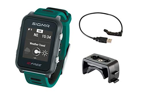 iD.FREE reloj multideportivo con GPS para el aire libre y navegación, notificaciones inteligentes, Geocaching, medición de pulso en la muñeca, a prueba de agua, incl. soporte para bicicleta