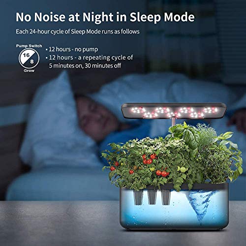 iDoo Sistema de Cultivo hidropónico, Jardinera de Interior de Hierbas con luz de Crecimiento LED, Smart Garden con 7 vainas, Altura Ajustable, Kits de Germinación Inteligente para Casera, ID-IG201