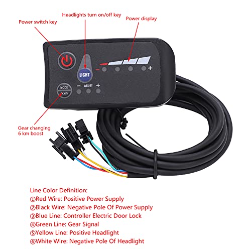 IDWT Instrumento De Pantalla LED De Bicicleta Eléctrica, Controlador De Pantalla De Bicicleta Eléctrica A Prueba De Agua para Scooter Eléctrico para Bicicleta Eléctrica para Reparación