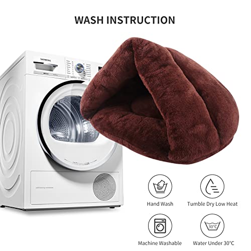 IEUUMLER Cama Perro Pequeño Saco de Dormir Casa y Sofá para Perros Gato Puppy Conejo Mascota IE119 (Coffee)