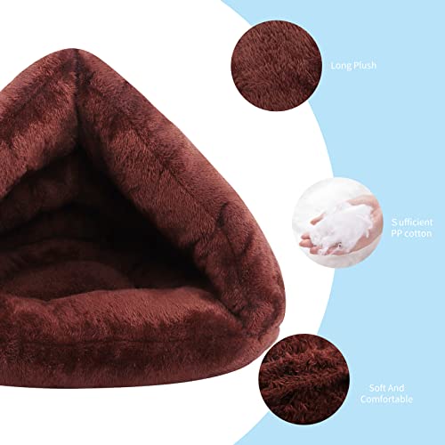 IEUUMLER Cama Perro Pequeño Saco de Dormir Casa y Sofá para Perros Gato Puppy Conejo Mascota IE119 (Coffee)