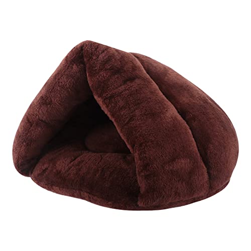 IEUUMLER Cama Perro Pequeño Saco de Dormir Casa y Sofá para Perros Gato Puppy Conejo Mascota IE119 (Coffee)