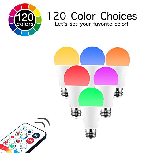 iLC Bombillas Colores RGBW LED Bombilla Cambio de Color Edison - RGB 120 de colores Regulable - 10 vatios E27- Control remoto Incluido para Casa Decoración Bar Fiesta Ambiente Ambiance Iluminación