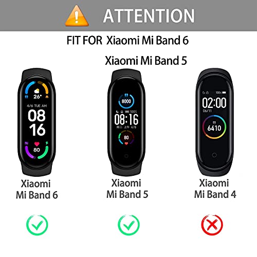 IMBZBK [19 Piezas] 15 Piezas Correas para Xiaomi Mi Band 6/Mi Band 5 + 4 Piezas TPU Protector Pantalla, Pulsera de Repuesto Colorida Pulsera de Silicona