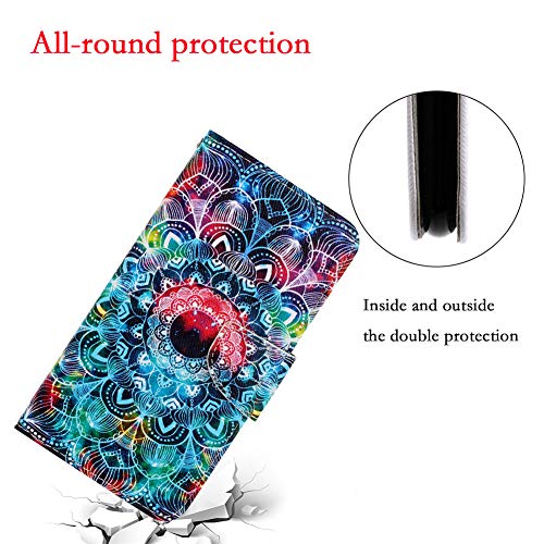 IMEIKONST Funda Compatible con Redmi Note 9, Patrón Caso Cubierta Billetera, Flip de Cuero PU Ranuras Tarjetas Funda Magnético Protección para Redmi Note 9. XC Mandala