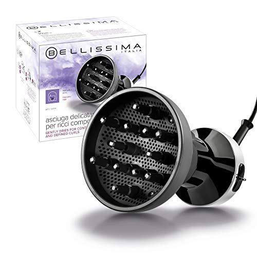 Imetec Bellissima Diffon DF1 1000 Difusor de Aire Caliente para Cabello Rizado, 700 W, 2 Combinaciones Aire,Temperatura, Secado Delicado, Rizos Definidos sin Efecto Encrespado, negro