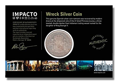IMPACTO COLECCIONABLES Monedas Antiguas - España, 5 Pesetas de Plata acuñada Entre 1888 y 1892, el Duro de Alfonso XIII El Pelón - Incluye Certificado de Autenticidad