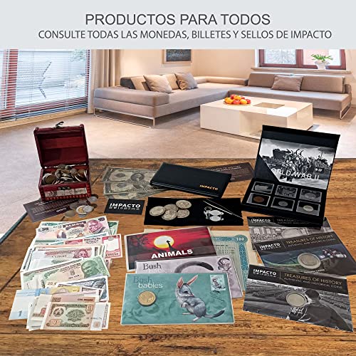 IMPACTO COLECCIONABLES Monedas Antiguas - España, 5 Pesetas de Plata acuñada Entre 1888 y 1892, el Duro de Alfonso XIII El Pelón - Incluye Certificado de Autenticidad
