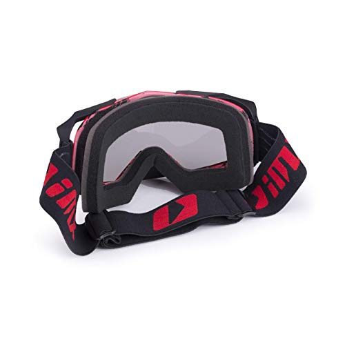 iMX Gafas DUST | Ahumado oscuro + visera transparente | Lente antivaho y antirrayas | Protección de nariz | Espuma de tres capas | Juego de dos viseras | Motocross Enduro MTB Downhill MX, talla única