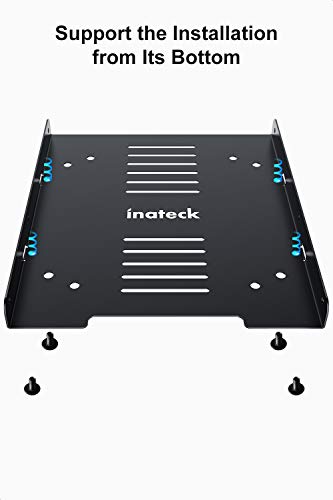 Inateck Kit de Montaje para 2 Discos Duros SSD y HDD de 2,5" a bahías internas de 3,5", Marco de Metal para Montaje de Discos Duros, Adaptador, para SSD Interna de PC,SA04004