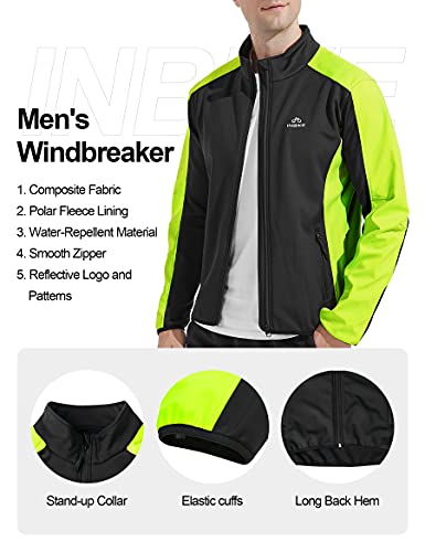 INBIKE Chaqueta de Ciclismo para Hombre con Forro Polar Impermeable Chaqueta Softshell para Otoño Invierno, Deportes al Aire Libre