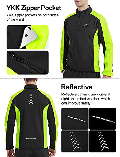 INBIKE Chaqueta de Ciclismo para Hombre con Forro Polar Impermeable Chaqueta Softshell para Otoño Invierno, Deportes al Aire Libre