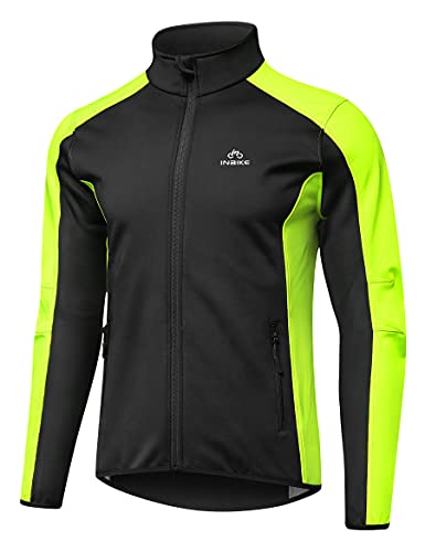 INBIKE Chaqueta de Ciclismo para Hombre con Forro Polar Impermeable Chaqueta Softshell para Otoño Invierno, Deportes al Aire Libre