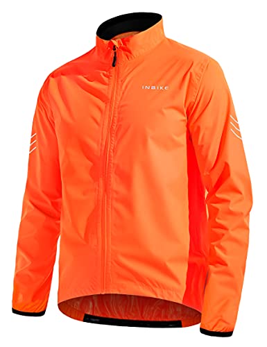 INBIKE Ciclismo Chaqueta Chubasquero Hombre Impermeable Mujer MTB Invierno Chaqueta  Bicicleta  Verano Reflectante Ropa  Running Naranja S