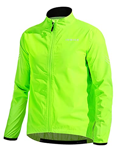 INBIKE Ciclismo Chaqueta Chubasquero Hombre Impermeable Mujer MTB Invierno Chaqueta  Bicicleta  Verano Reflectante Ropa  Running Verde 2XL